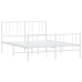 Estructura cama sin colchón con estribo metal blanco 120x190 cm