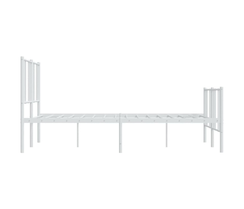 Estructura cama sin colchón con estribo metal blanco 120x190 cm