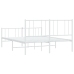 Estructura cama sin colchón con estribo metal blanco 120x190 cm