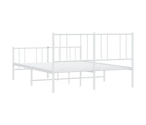 Estructura cama sin colchón con estribo metal blanco 120x200 cm