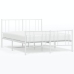 Estructura cama sin colchón con estribo metal blanco 135x190 cm