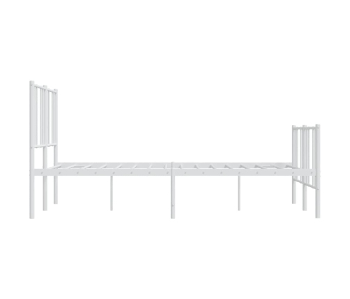 Estructura cama sin colchón con estribo metal blanco 135x190 cm