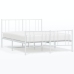 Estructura cama sin colchón con estribo metal blanco 140x190 cm