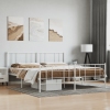 Estructura cama sin colchón con estribo metal blanco 183x213 cm