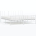 Estructura cama sin colchón con estribo metal blanco 193x203 cm