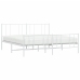 Estructura cama sin colchón con estribo metal blanco 193x203 cm