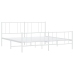 Estructura cama sin colchón con estribo metal blanco 193x203 cm