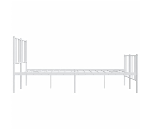 Estructura cama sin colchón con estribo metal blanco 193x203 cm