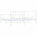 Estructura cama sin colchón con estribo metal blanco 193x203 cm