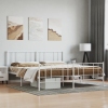 Estructura cama sin colchón con estribo metal blanco 193x203 cm