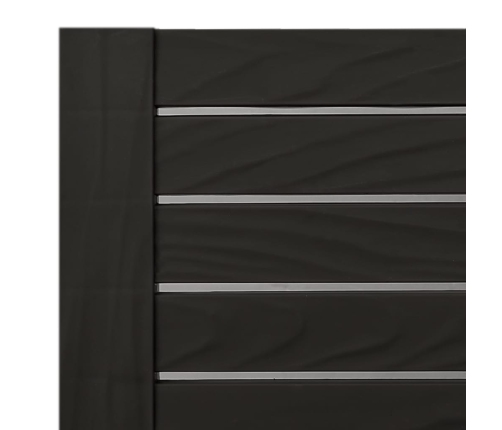 Tumbona de polipropileno negro 155x58x83 cm