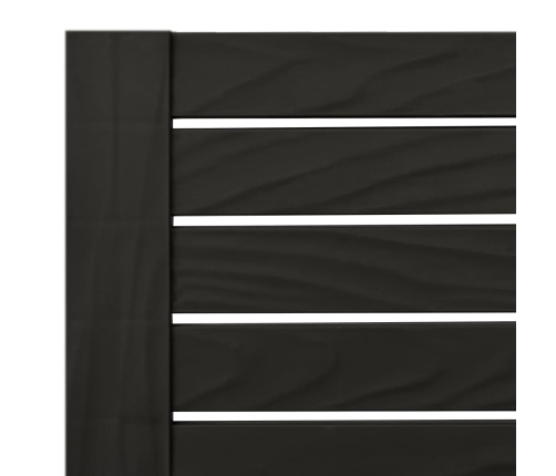 Tumbona doble de polipropileno negro 155x138x83 cm