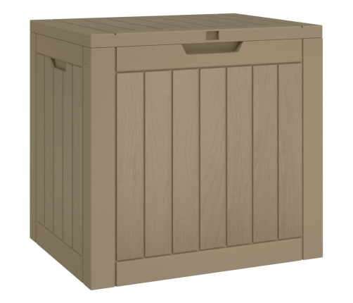 Caja de almacenaje de jardín polipropileno gris 55,5x43x53 cm