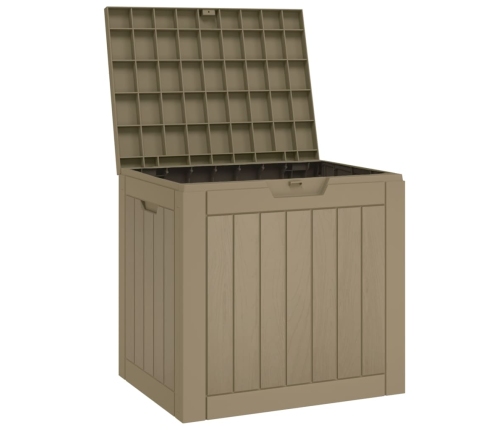 Caja de almacenaje de jardín polipropileno gris 55,5x43x53 cm