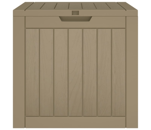 Caja de almacenaje de jardín polipropileno gris 55,5x43x53 cm