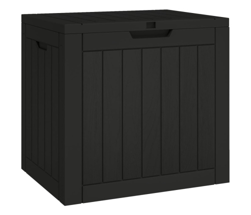 Caja de almacenaje de jardín polipropileno negra 55,5x43x53 cm