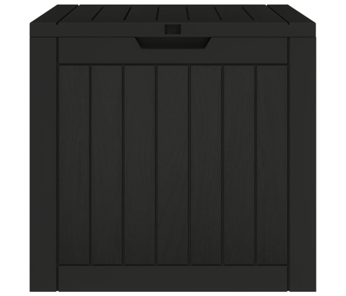 Caja de almacenaje de jardín polipropileno negra 55,5x43x53 cm