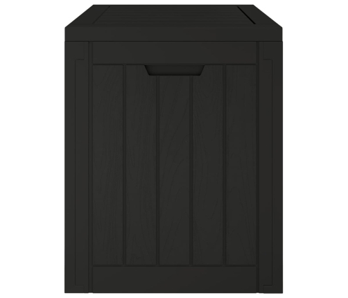 Caja de almacenaje de jardín polipropileno negra 55,5x43x53 cm