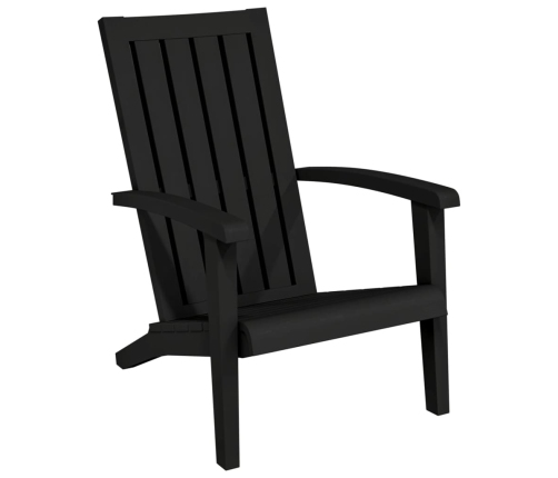 Silla de jardín Adirondack polipropileno negro