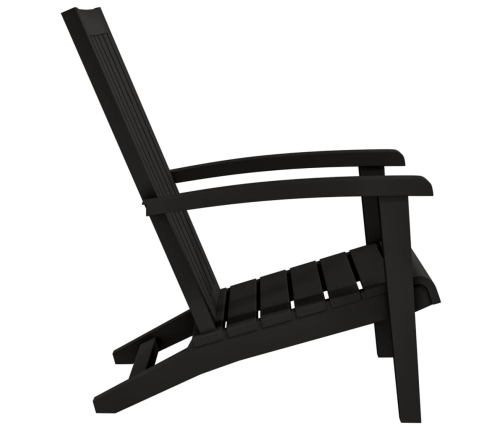 Silla de jardín Adirondack polipropileno negro