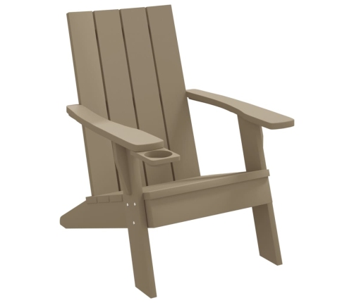 Silla de jardín Adirondack marrón claro 75x88,5x89,5 cm