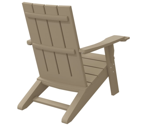 Silla de jardín Adirondack marrón claro 75x88,5x89,5 cm