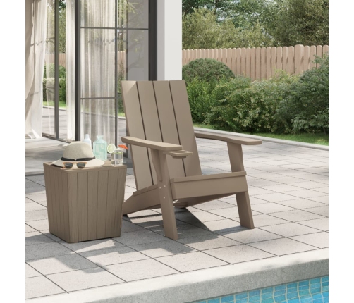 Silla de jardín Adirondack marrón claro 75x88,5x89,5 cm