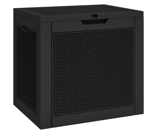 Caja de almacenaje de jardín polipropileno negra 55,5x43x53 cm