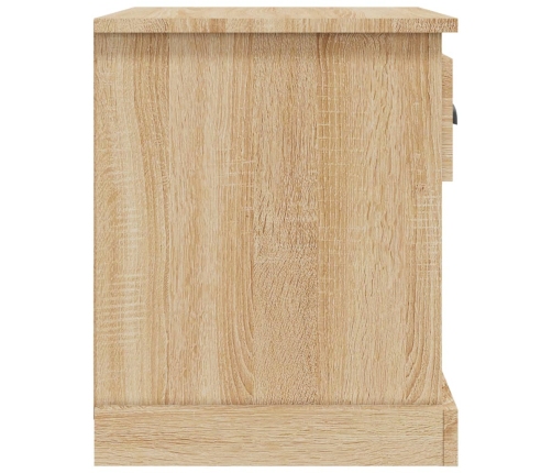 vidaXL Mesita de noche madera contrachapada roble Sonoma 39x39x47,5 cm