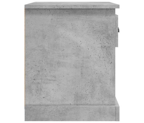 vidaXL Mesita de noche madera contrachapada gris hormigón 39x39x47,5cm