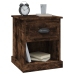 Mesita noche 2 uds madera contrachapada roble humo 39x39x47,5cm