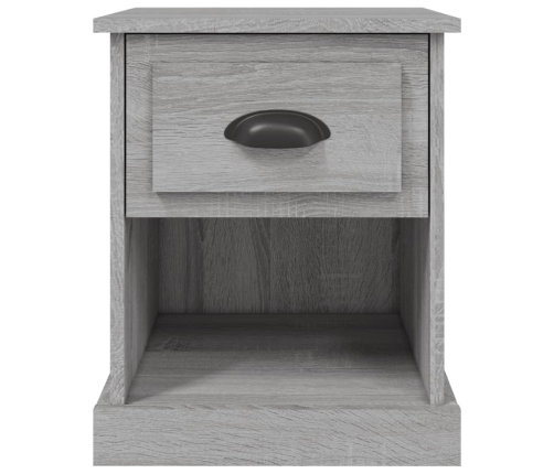 Mesita de noche madera contrachapada gris Sonoma 39x39x47,5 cm