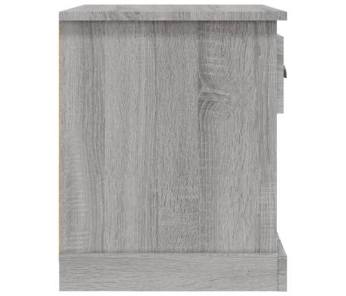 vidaXL Mesita de noche madera contrachapada gris Sonoma 39x39x47,5 cm