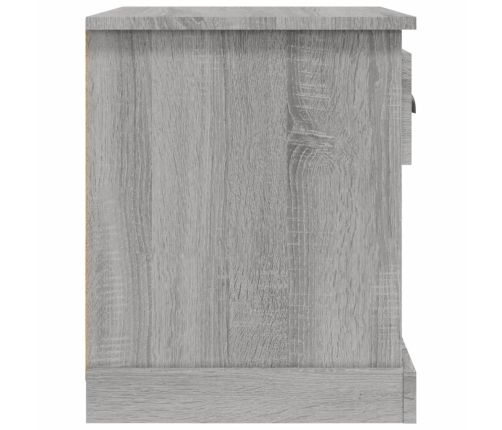 vidaXL Mesitas de noche 2 uds madera contrachapada gris 39x39x47,5 cm