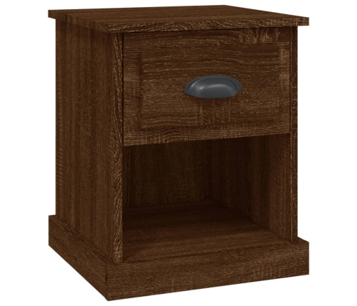 vidaXL Mesita de noche madera contrachapada marrón roble 39x39x47,5 cm