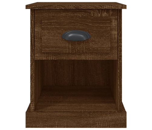 vidaXL Mesita de noche madera contrachapada marrón roble 39x39x47,5 cm