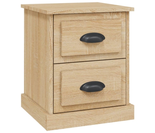 Mesita de noche madera contrachapada roble Sonoma 39x39x47,5 cm