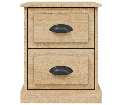 Mesita de noche madera contrachapada roble Sonoma 39x39x47,5 cm