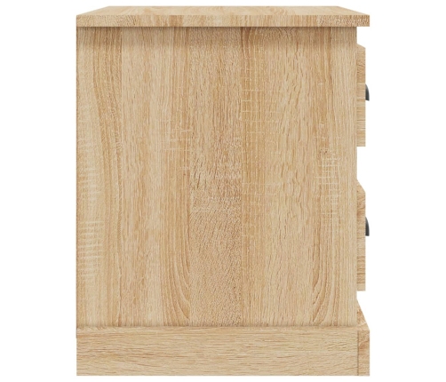 Mesita de noche madera contrachapada roble Sonoma 39x39x47,5 cm