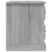 Mesita de noche madera contrachapada gris Sonoma 39x39x47,5 cm