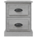 Mesitas de noche 2 uds madera contrachapada gris 39x39x47,5 cm