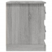 Mesitas de noche 2 uds madera contrachapada gris 39x39x47,5 cm