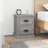 Mesitas de noche 2 uds madera contrachapada gris 39x39x47,5 cm