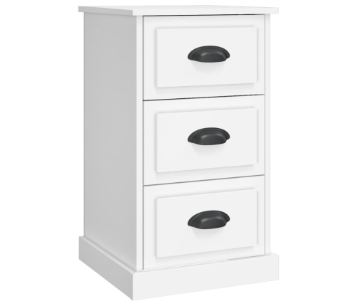 vidaXL Mesita de noche madera contrachapada blanca 39x39x67 cm