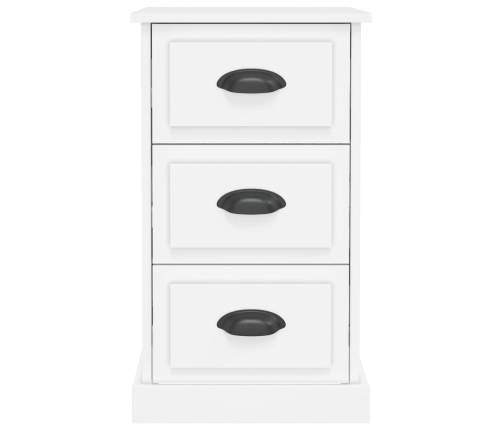 vidaXL Mesita de noche madera contrachapada blanca 39x39x67 cm