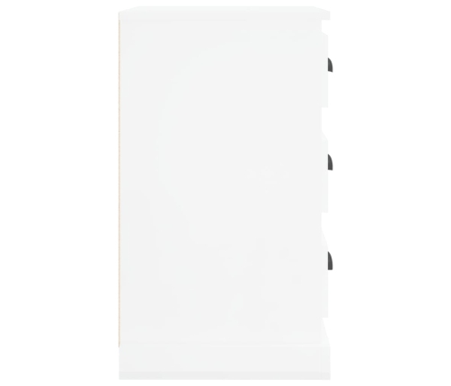 vidaXL Mesita de noche madera contrachapada blanco brillo 39x39x67 cm