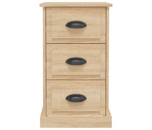 Mesita de noche madera contrachapada roble Sonoma 39x39x67 cm