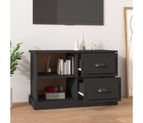 vidaXL Mueble para TV madera contrachapada negro 73x35,5x47,5 cm