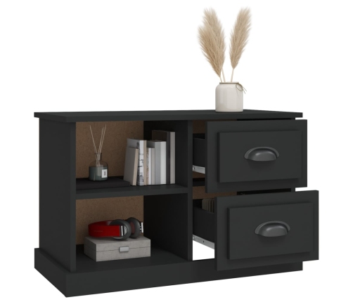 vidaXL Mueble para TV madera contrachapada negro 73x35,5x47,5 cm