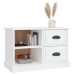 Mueble de TV madera contrachapada blanco brillo 73x35,5x47,5 cm